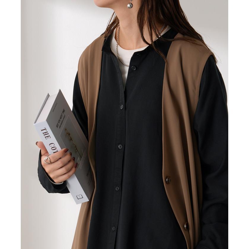 ワンピース シャツワンピース ロング シャツ ダンガリー レディース ロングワンピース ロングワンピ デニムシャツ | HUG.U | 07