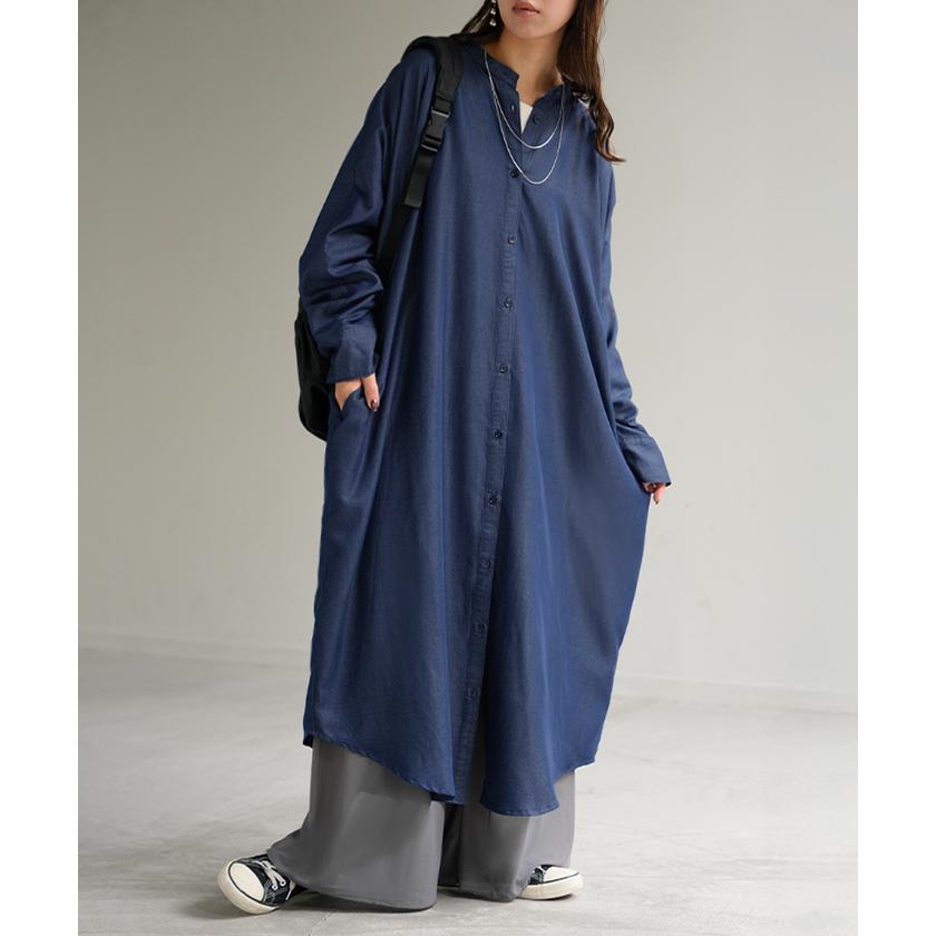 H+ Hannoh Vessel Dress Daria シャツワンピ dahl'ia (ダリア) フリルシャツワンピース