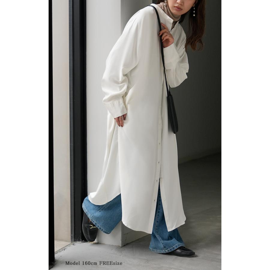 ワンピース シャツワンピース ロング シャツ ダンガリー レディース ロングワンピース ロングワンピ デニムシャツ | HUG.U | 09