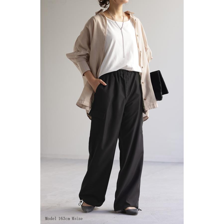 パンツ 裾2way カーゴパンツ レディース ワイドパンツ ワイド パラシュートパンツ カーゴ サーカスパンツ | HUG.U | 05