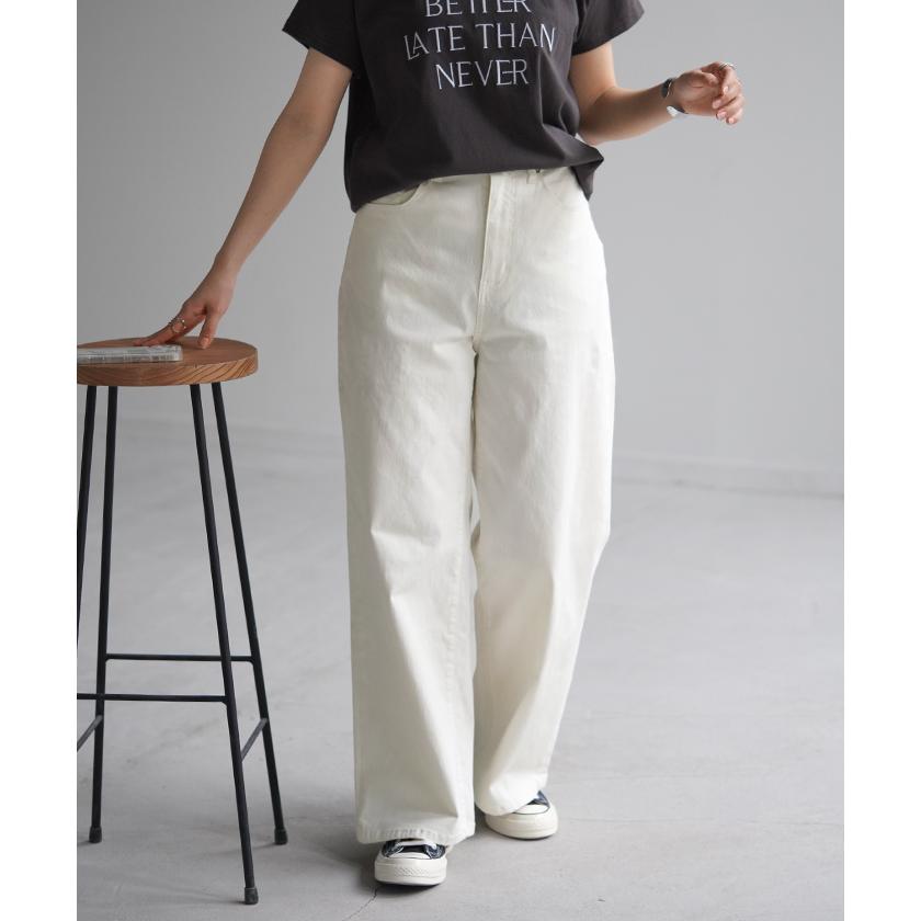 デニム 接触冷感 レディース デニムパンツ ワイドパンツ ワイド ジーンズ ジーパン ロング ズボン ボトム | HUG.U | 22