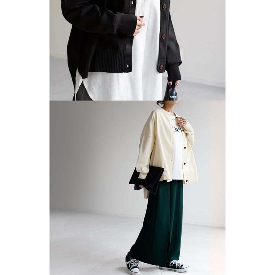 ニット カーディガン 体型カバー レディース セーター トップス ニットカーディガン 軽い ボタン カーデ 長袖 | HUG.U | 26