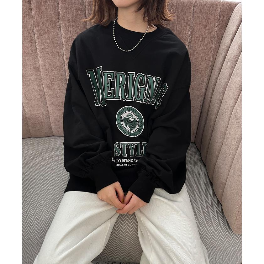 カットソー ロンT ロゴ トレーナー カットソー レディース ロゴT オーバーサイズ 長袖 Tシャツ ロング | HUG.U | 15