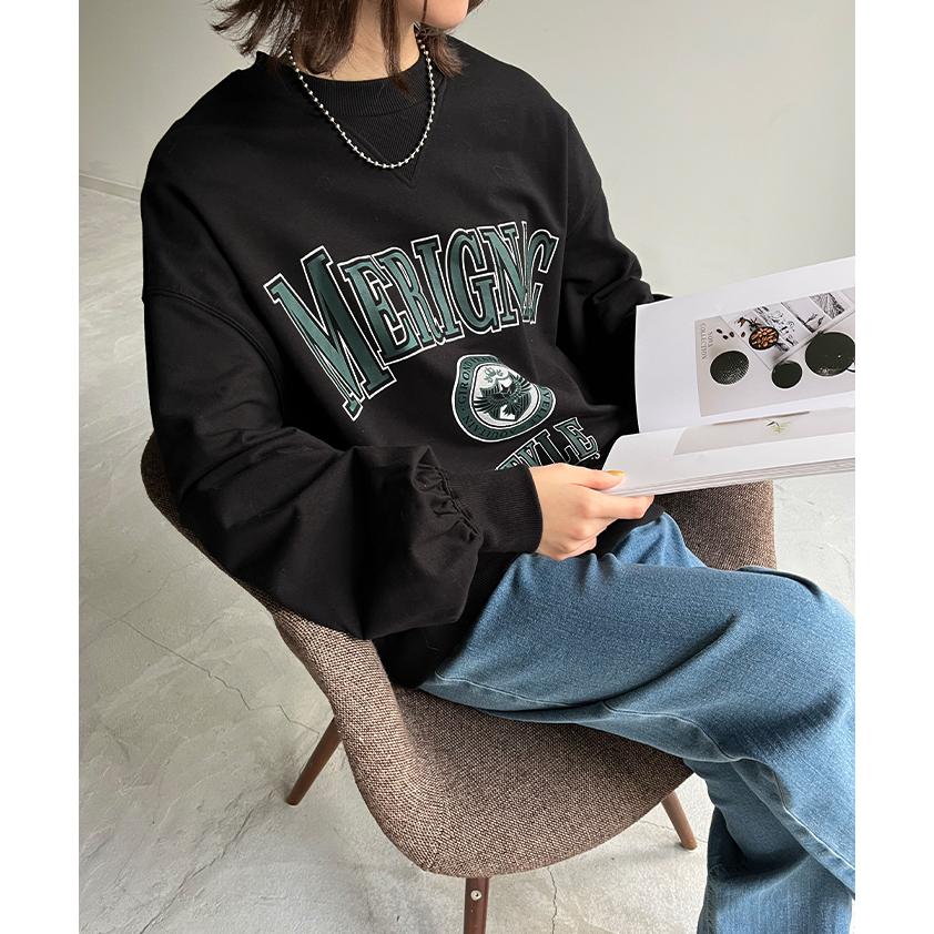 カットソー ロンT ロゴ トレーナー カットソー レディース ロゴT オーバーサイズ 長袖 Tシャツ ロング | HUG.U | 07