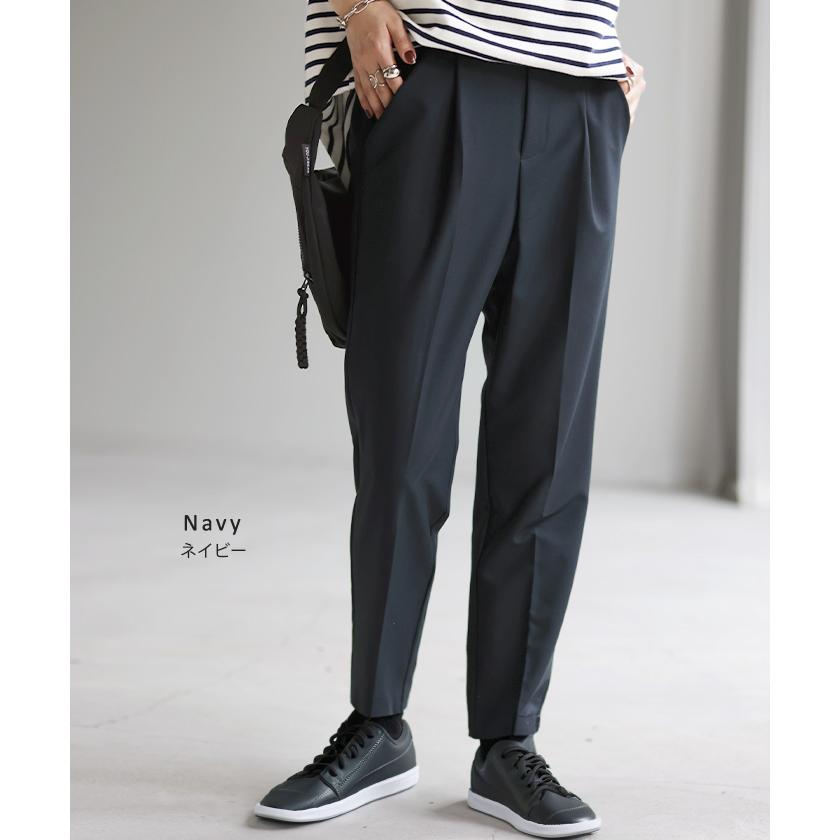パンツ レディース テーパードパンツ センタープレス テーパード カラーパンツ アンクルパンツ オフィスカジュアル | HUG.U | 26