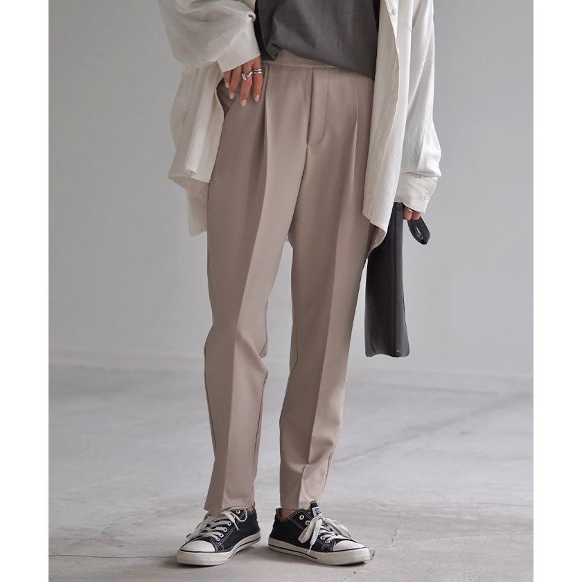 パンツ レディース テーパードパンツ センタープレス テーパード カラーパンツ アンクルパンツ オフィスカジュアル | HUG.U | 14