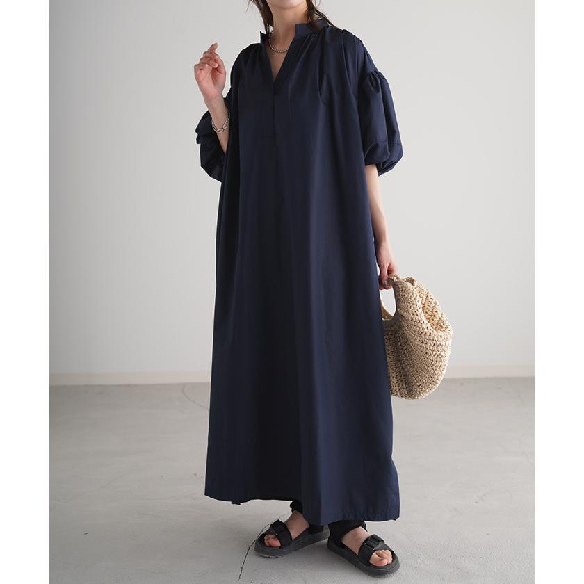 HUG.U（ハグユー） ワンピース バルーン袖 ワンピ 二の腕カバー