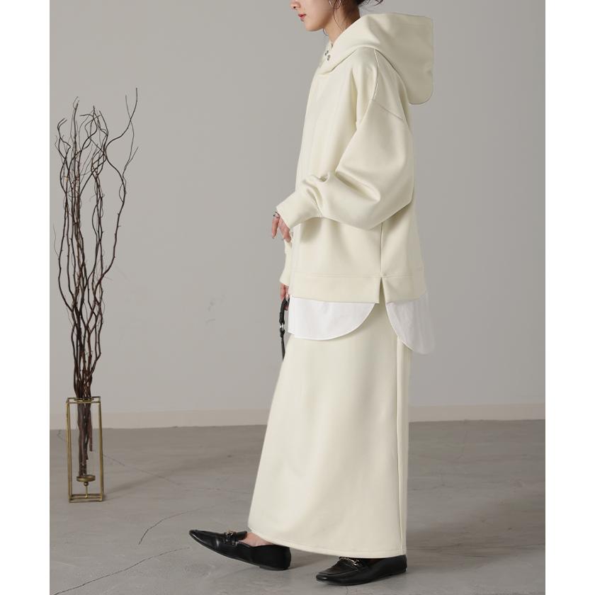 セットアップ スウェット レディース トレーナー トップス スカート 無地 ワンマイルウェア ルームウェア 2点セット | HUG.U | 08