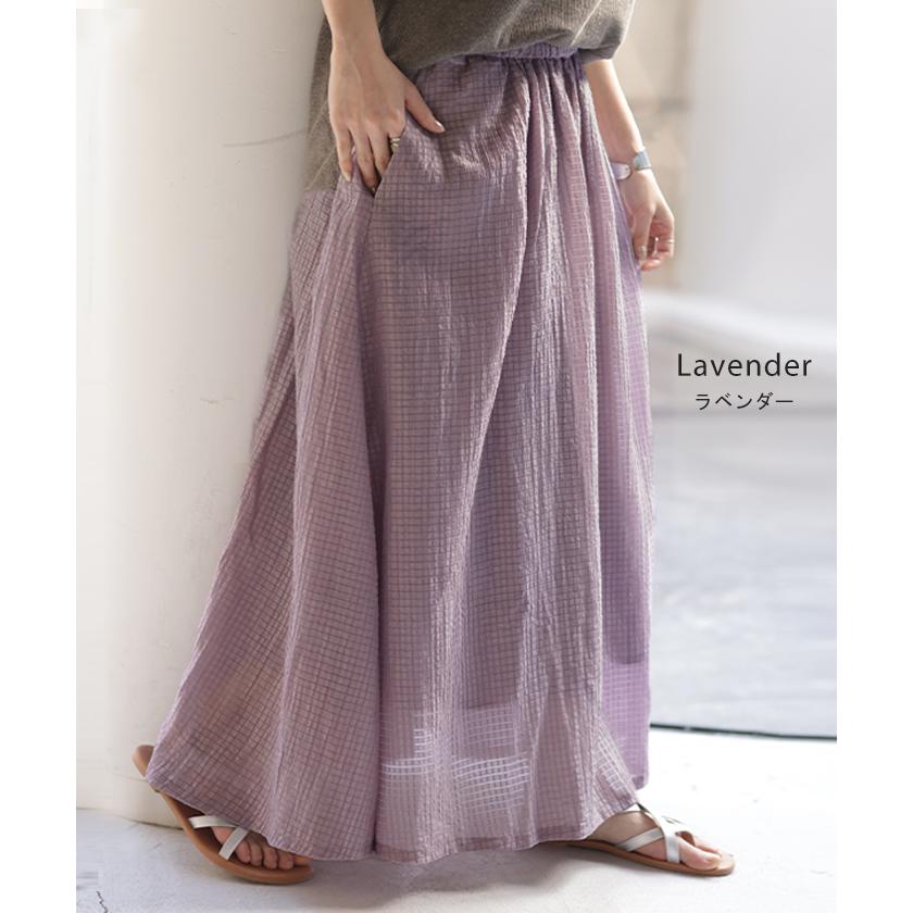 スカート シアー チェック レディース ボトムス ロングスカート ロング マキシ マキシスカート フレア 予約]シアーチェックフレアスカート/ブラック – Lumier