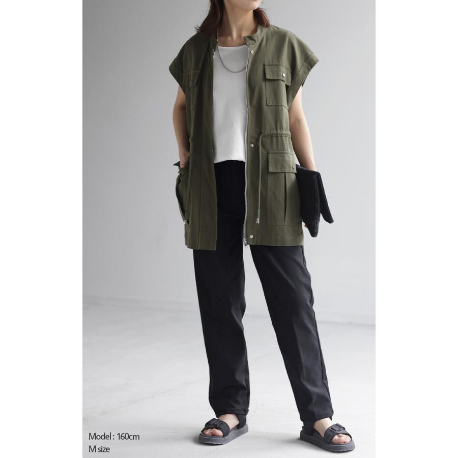 パンツ レディース 超ストレッチ テーパードパンツ センタープレス テーパード カラーパンツ アンクルパンツ | HUG.U | 21