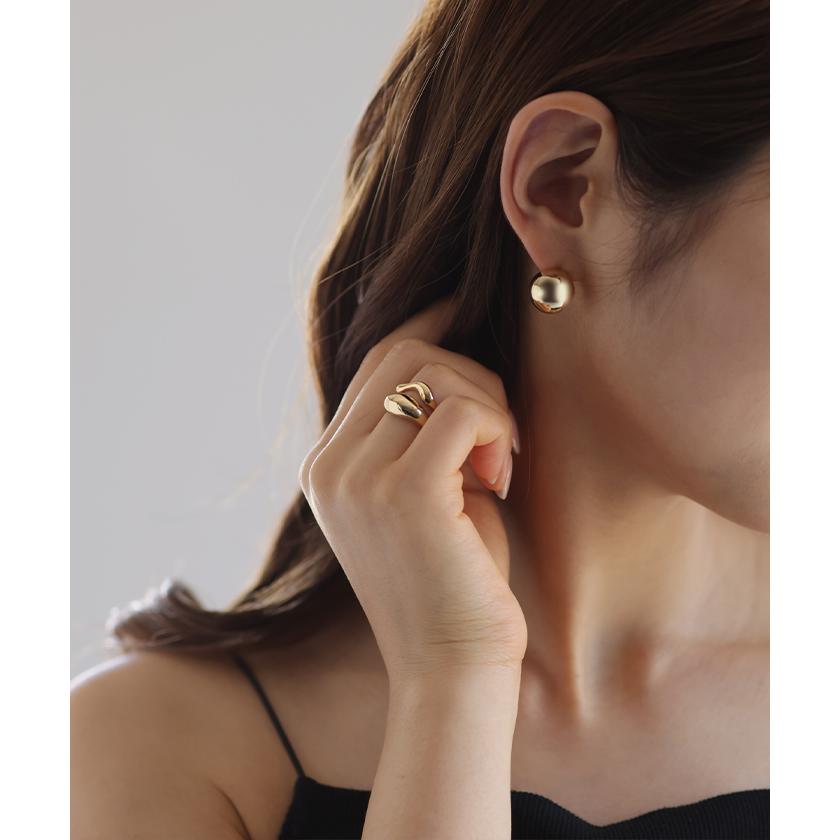 ピアス ボール アクセサリー 丸 大きめ 半円 シルバー ゴールド シルバーアクセサリー 大ぶり 丸玉 アクセ | HUG.U | 13