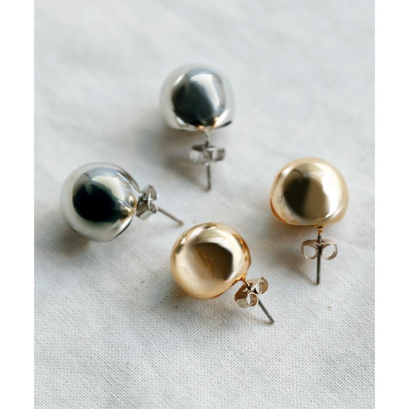 ピアス ボール アクセサリー 丸 大きめ 半円 シルバー ゴールド シルバーアクセサリー 大ぶり 丸玉 アクセ | HUG.U | 07