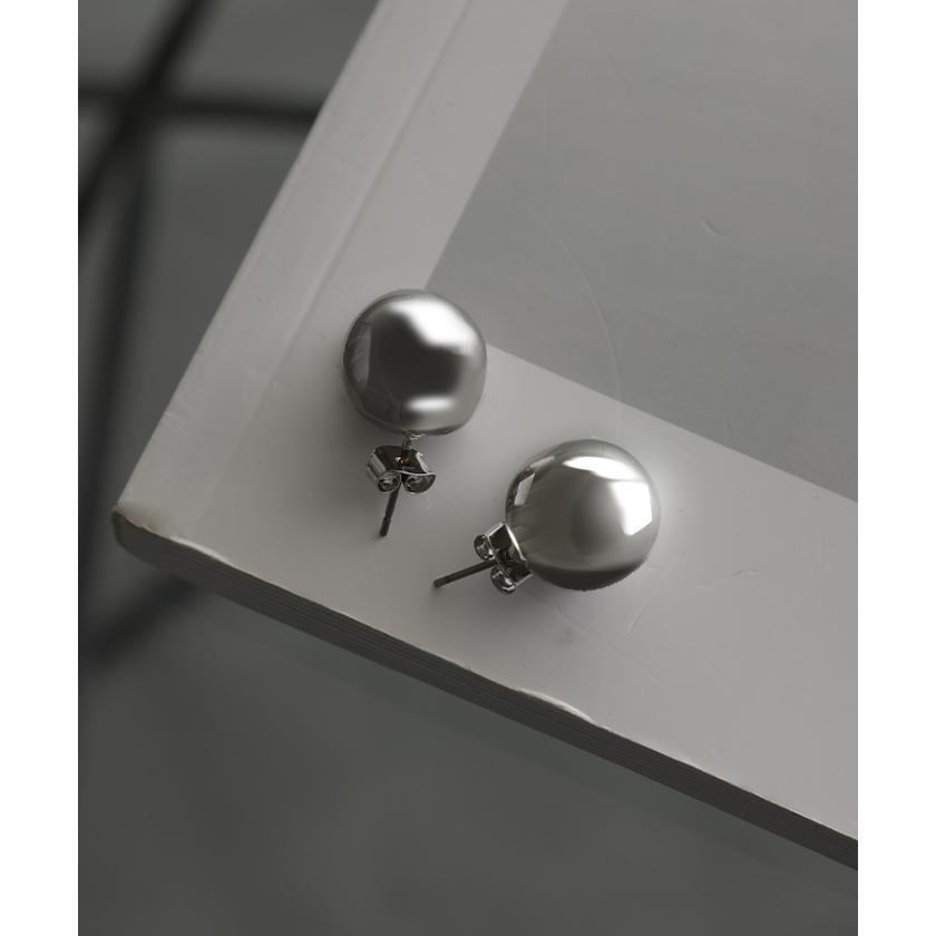 ピアス ボール アクセサリー 丸 大きめ 半円 シルバー ゴールド シルバーアクセサリー 大ぶり 丸玉 アクセ | HUG.U | 09