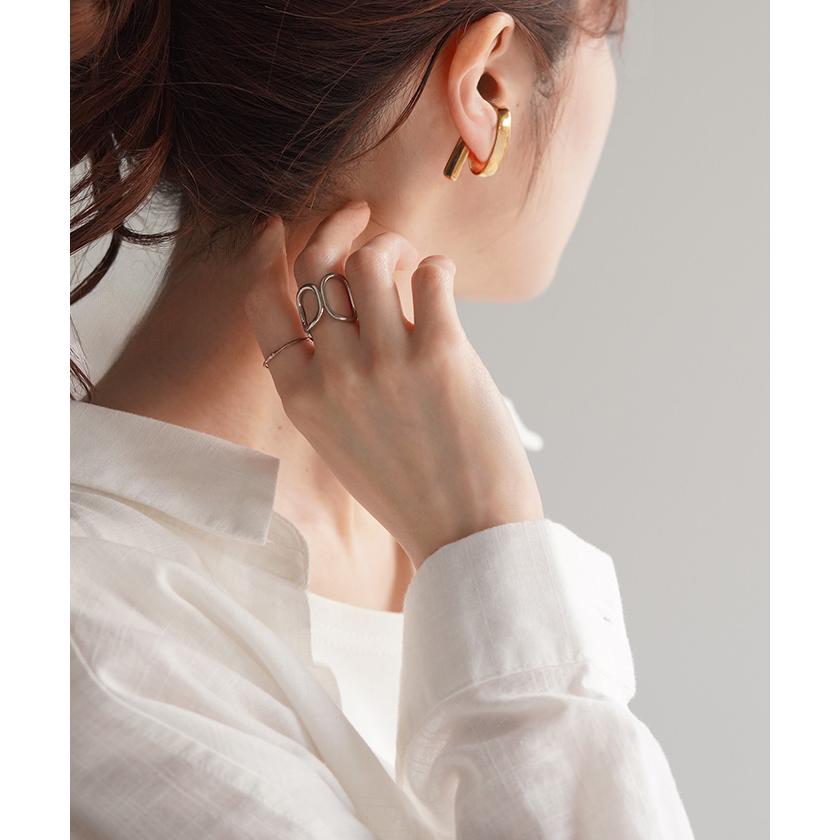 イヤーカフ 大ぶり 片耳用 ピアス 風 アクセサリー ノンホール イヤカフ シルバーアクセサリー 軟骨 カーブ | HUG.U | 15