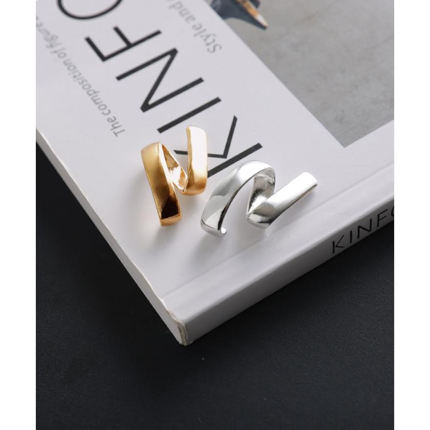 イヤーカフ 大ぶり 片耳用 ピアス 風 アクセサリー ノンホール イヤカフ シルバーアクセサリー 軟骨 カーブ | HUG.U | 03