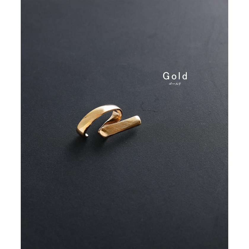 イヤーカフ 大ぶり 片耳用 ピアス 風 アクセサリー ノンホール イヤカフ シルバーアクセサリー 軟骨 カーブ | HUG.U | 09