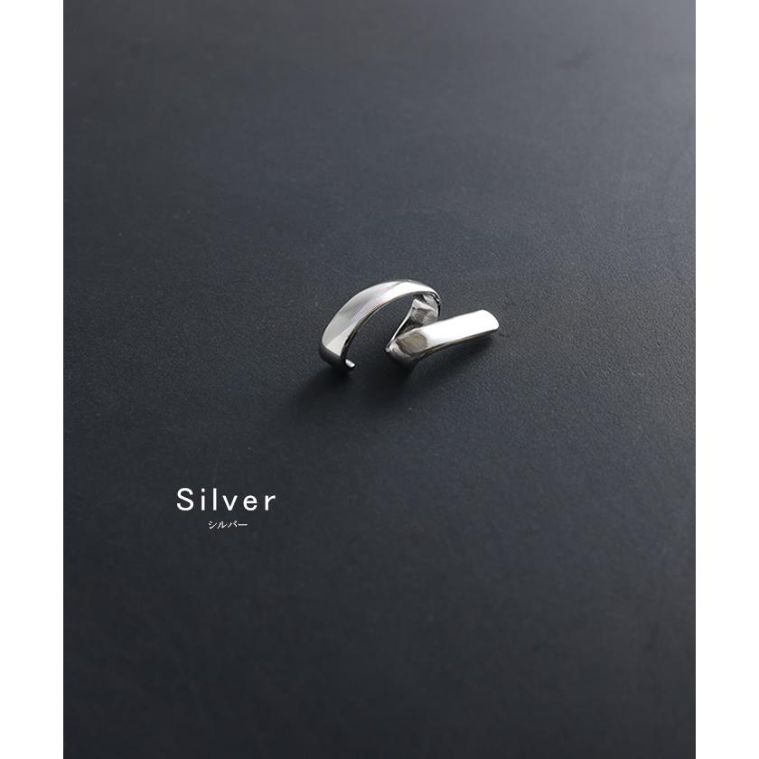 イヤーカフ 大ぶり 片耳用 ピアス 風 アクセサリー ノンホール イヤカフ シルバーアクセサリー 軟骨 カーブ | HUG.U | 10