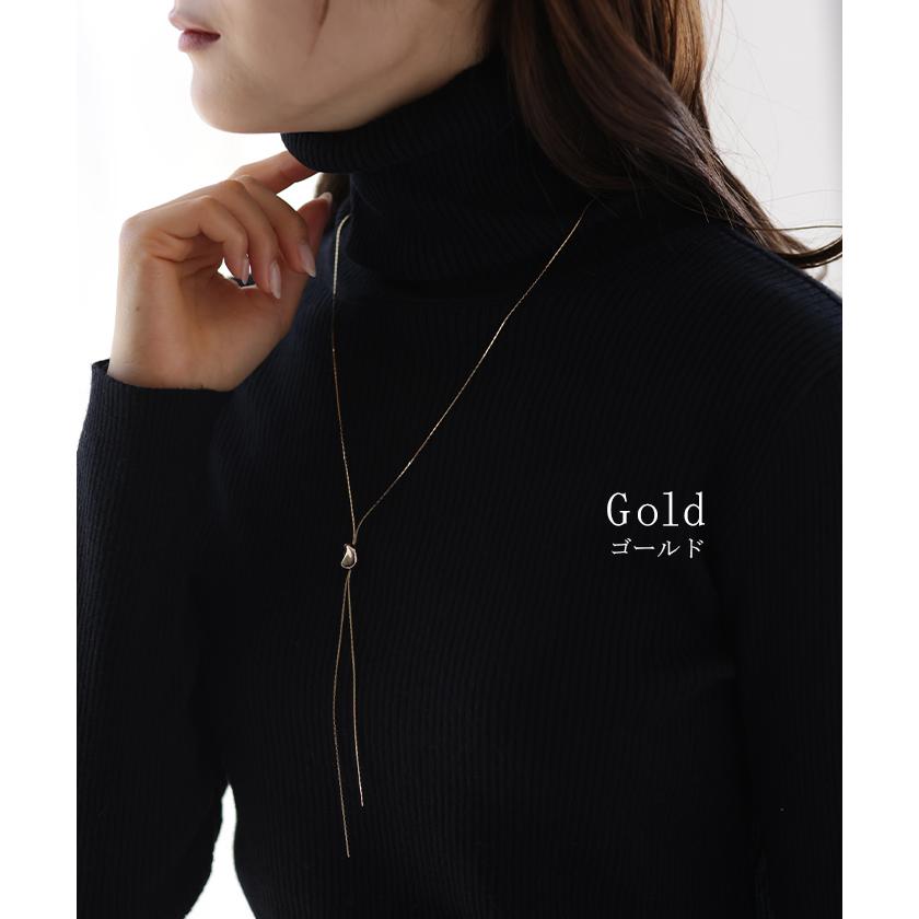 ネックレス ループタイ 風 チェーン チェーンネックレス ロング ロングネックレス ループ ポーラータイ | HUG.U | 09
