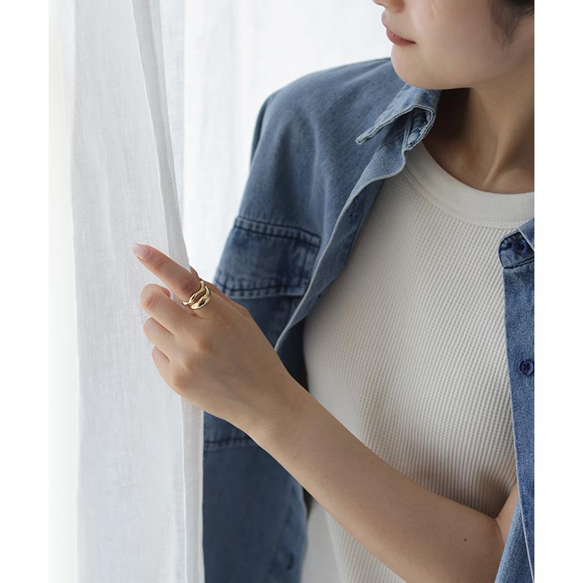 HUG.U リング 2連風 アクセサリー シルバー ゴールド シルバー