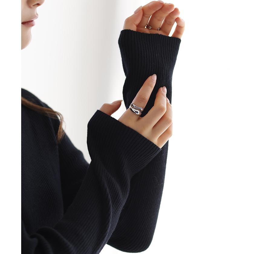 リング 2連風 アクセサリー シルバー ゴールド シルバーアクセサリー | HUG.U | 14