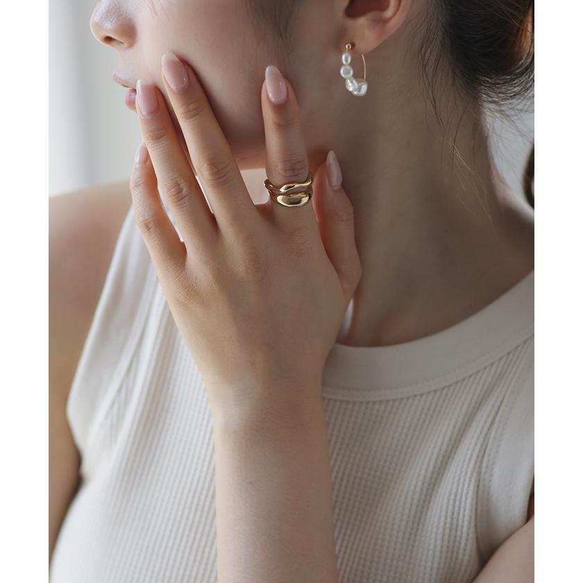 リング 2連風 アクセサリー シルバー ゴールド シルバーアクセサリー | HUG.U | 06