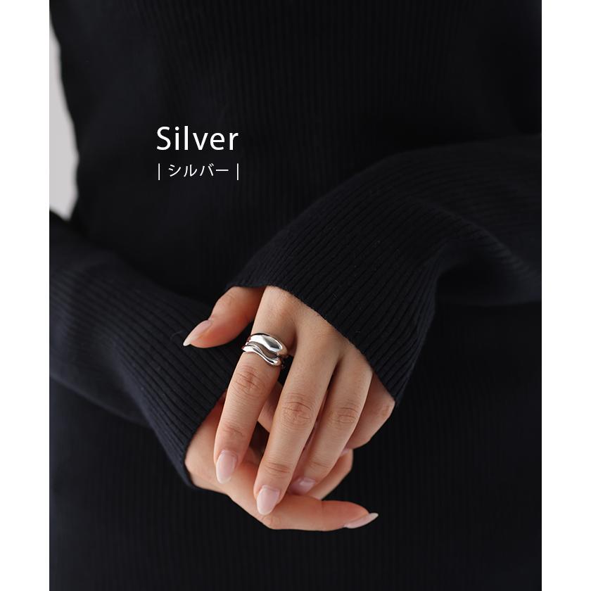 HUG.U リング 2連風 アクセサリー シルバー ゴールド シルバー