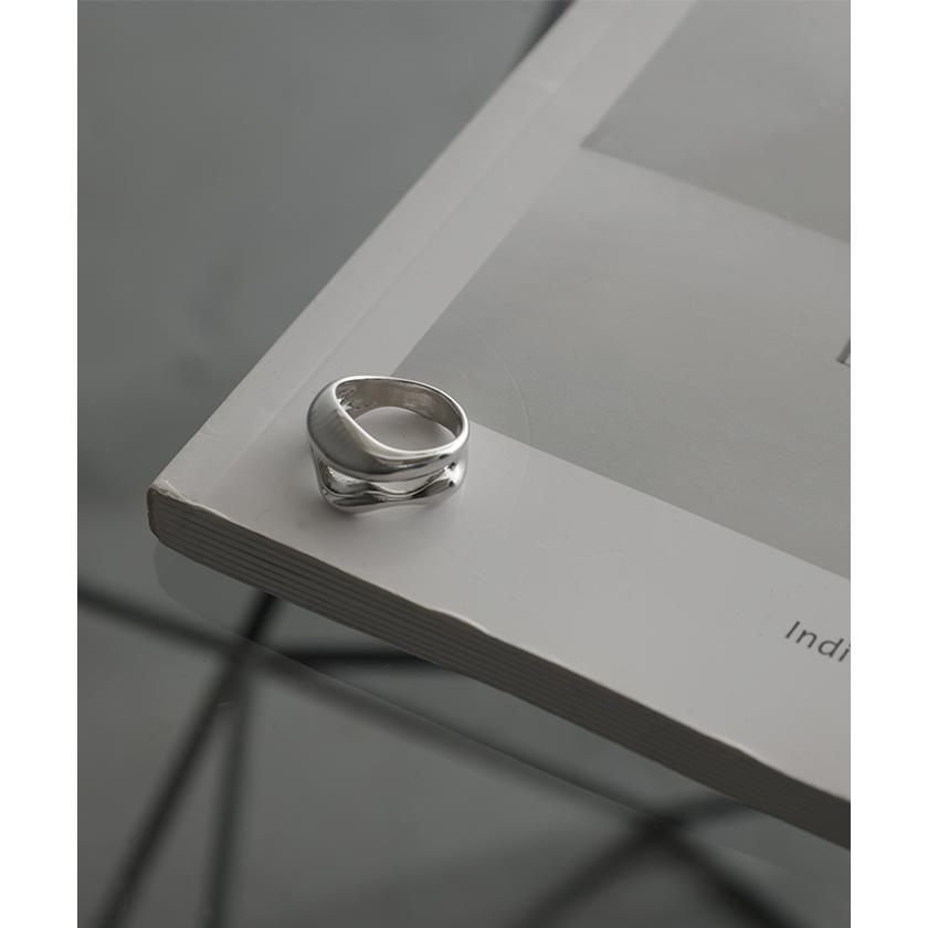 リング 2連風 アクセサリー シルバー ゴールド シルバーアクセサリー | HUG.U | 08