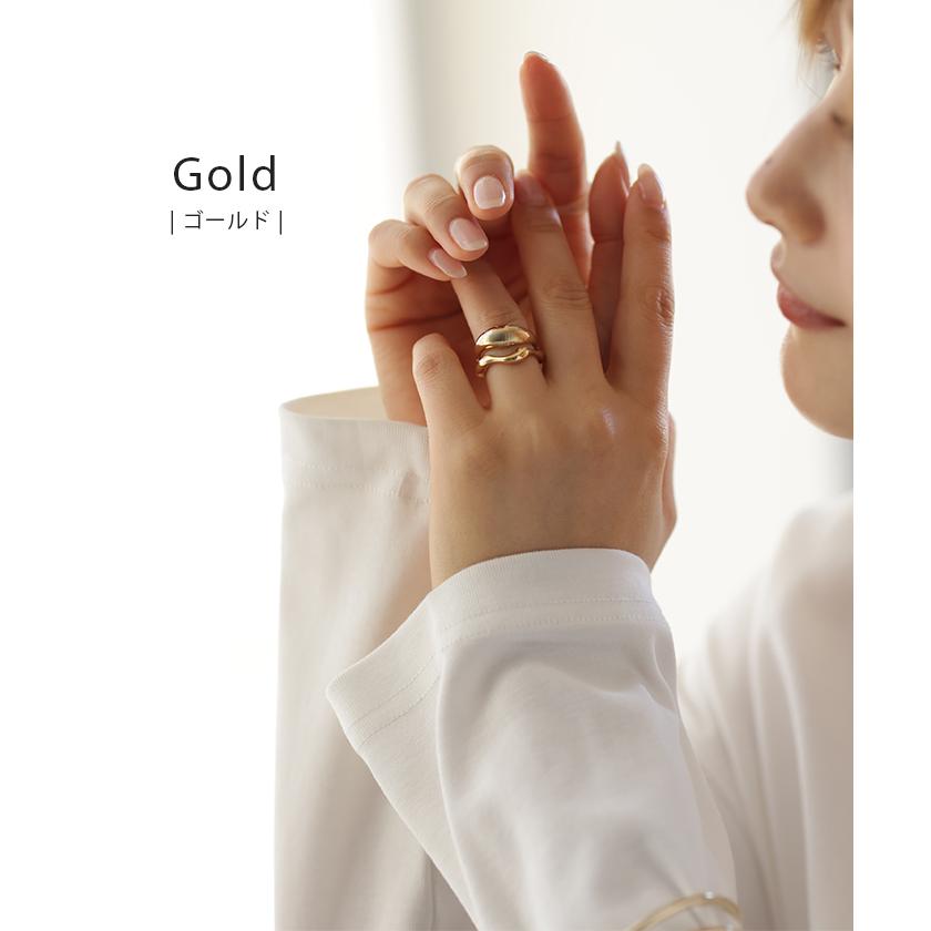 HUG.U（ハグユー） リング 2連風 アクセサリー シルバー ゴールド