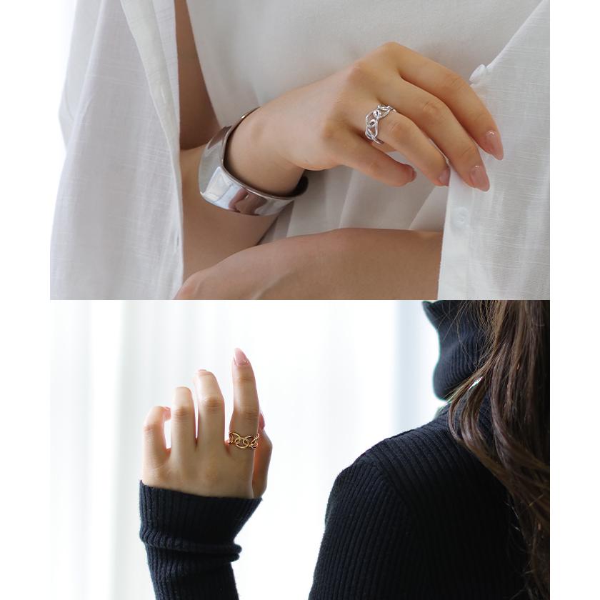 リング ガーランド 指輪 フリーサイズ アクセサリー アクセ 10号 レディース 抜け感 花輪 花冠 モチーフ ガーランドリング フリーリング | HUG.U | 07