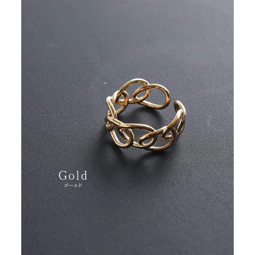 リング ガーランド 指輪 フリーサイズ アクセサリー アクセ 10号 レディース 抜け感 花輪 花冠 モチーフ ガーランドリング フリーリング | HUG.U | 09