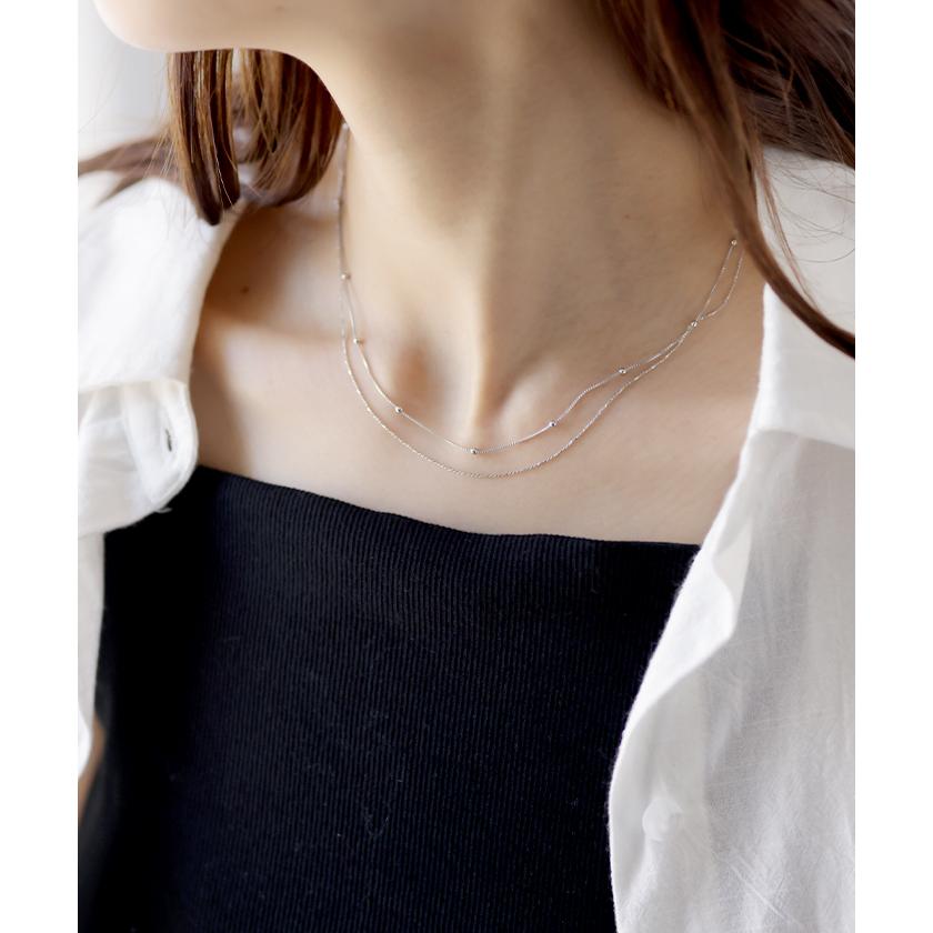 ネックレス 2連 ボールチェーンネックレス チェーン ボール ボールチェーン チェーンネックレス | HUG.U | 11