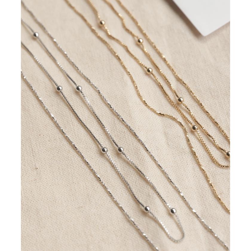 ネックレス 2連 ボールチェーンネックレス チェーン ボール ボールチェーン チェーンネックレス | HUG.U | 14