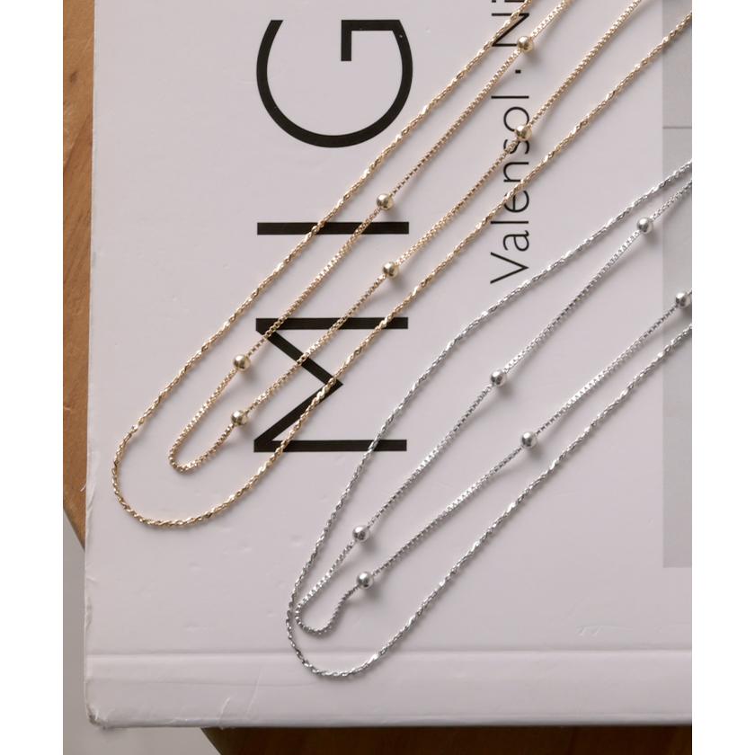 ネックレス 2連 ボールチェーンネックレス チェーン ボール ボールチェーン チェーンネックレス | HUG.U | 10