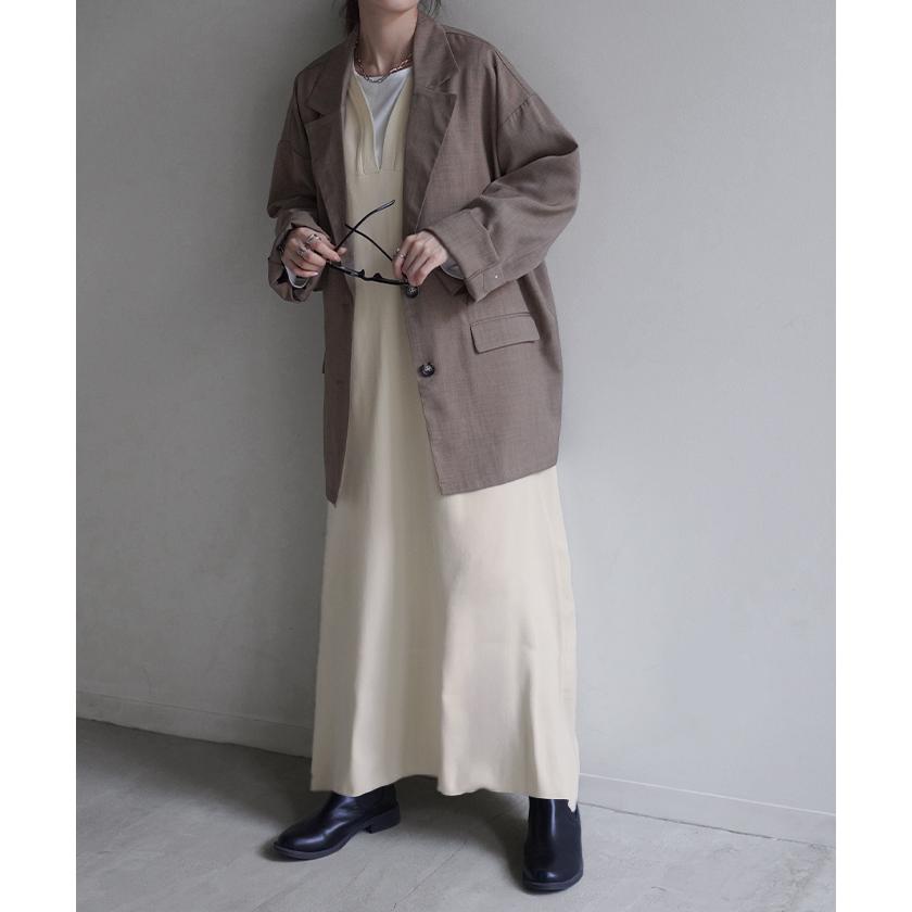 トップス ワンピース ニット ロング レディース ニットワンピース ロングワンピース 重ね着 レイヤード | HUG.U | 10