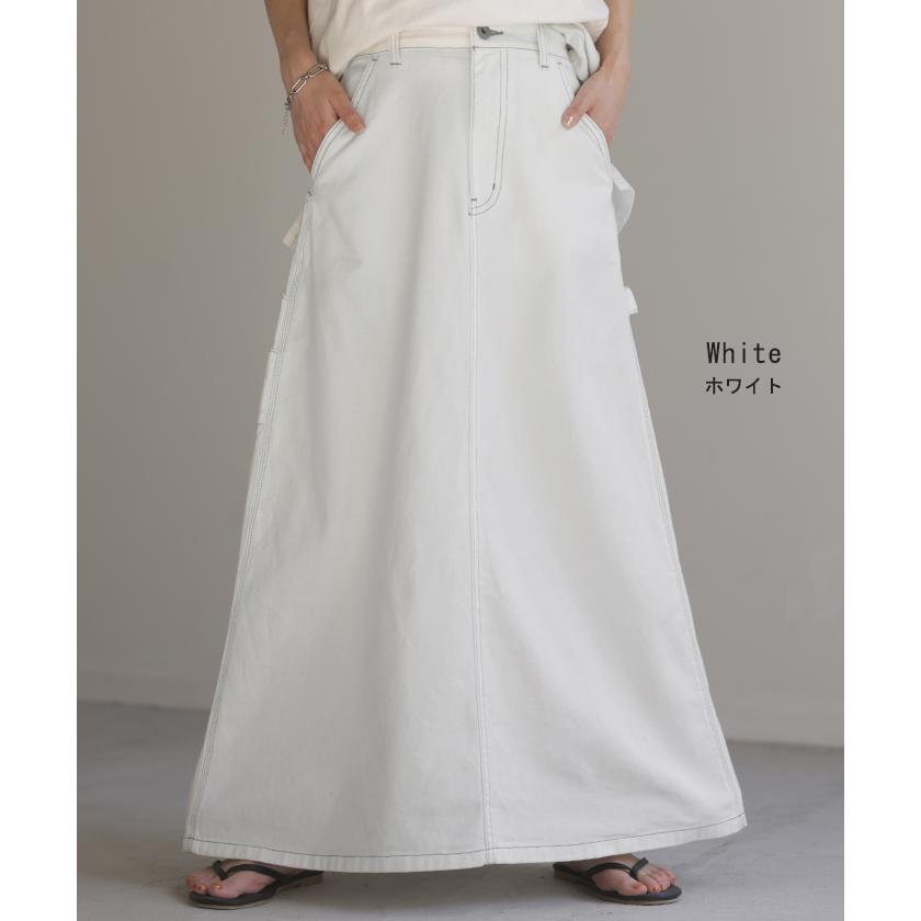 スカート デニム ロングスカート デニムスカート レディース ロング フレア フレアスカート Aライン Aラインスカート ボトムス | HUG.U | 14