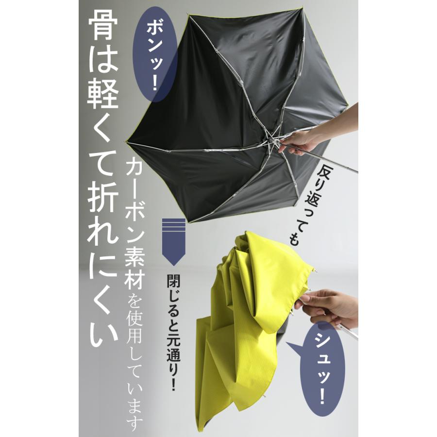 折りたたみ傘 晴雨兼用 UVカット 吸水 サコッシュ レディース 収納ケース 付き 雨傘 軽量 カーボン 防水 遮光率99.9％ | HUG.U | 20