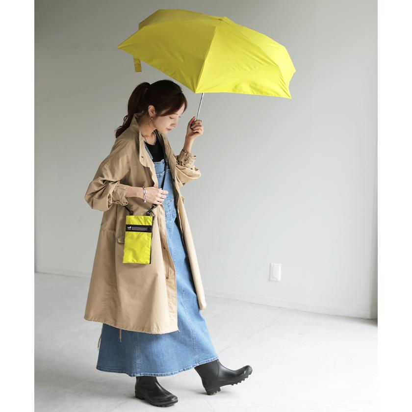 折りたたみ傘 晴雨兼用 UVカット 吸水 サコッシュ レディース 収納ケース 付き 雨傘 軽量 カーボン 防水 遮光率99.9％ | HUG.U | 09