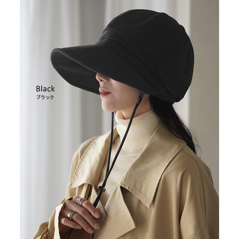 レディース UVカット キャスケット 遮光 完全遮光 おしゃれ かわいい ハット UV つば広 日よけ 熱中症対策 | HUG.U | 15