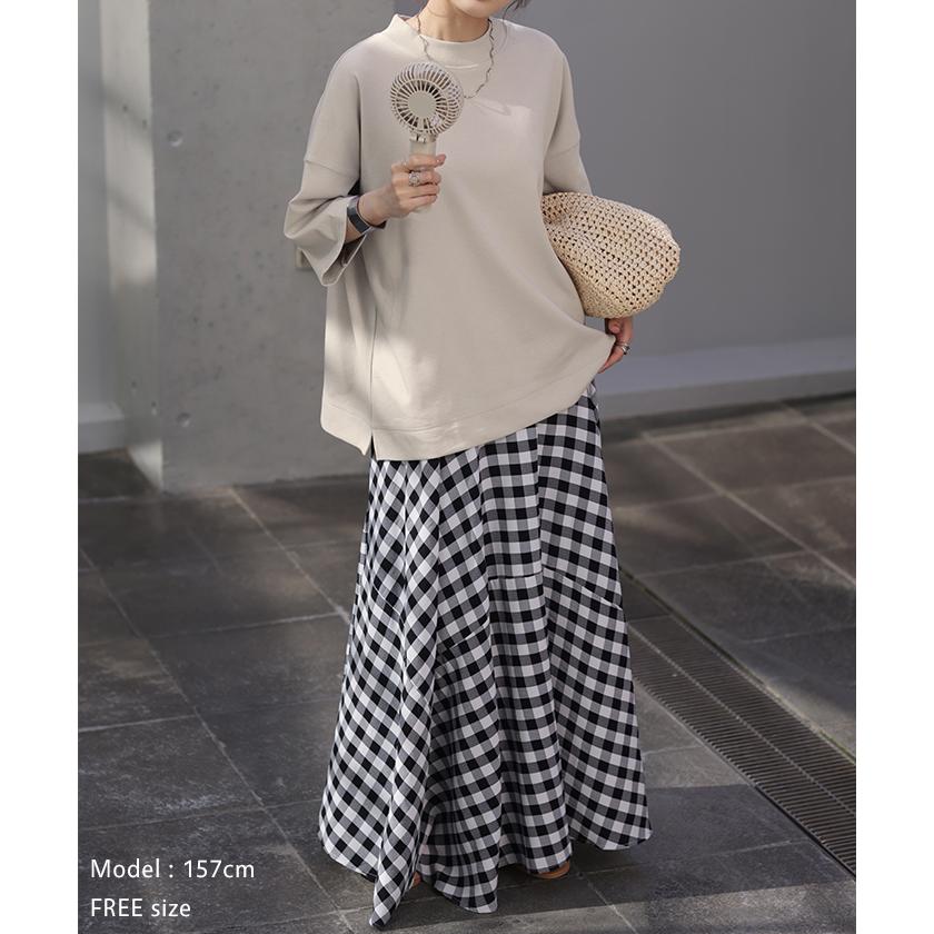 Tシャツ UVカット 接触冷感 体型カバー トップス 紫外線対策 二の腕カバー レディース ドルマンスリーブ | HUG.U | 22