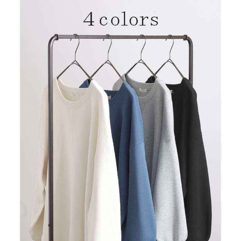 ニット チュニック レディース セーター トップス クルーネック プルオーバー チクチクしない ドルマン ハイケージ ハイゲージニット オーバー 長袖 | HUG.U | 13