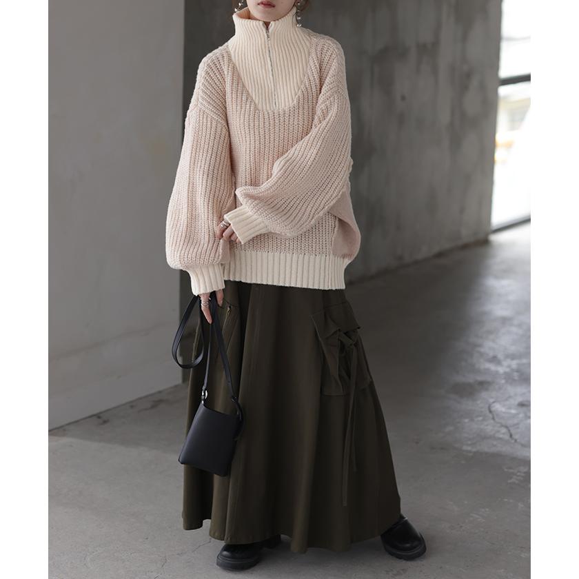 極美品✨上質 HYKE クルーネック　パフスリーブ　コットンリブニット セーター HYKE（ハイク）の「＜HYKE（ハイク）＞S/C/P CROP ニット