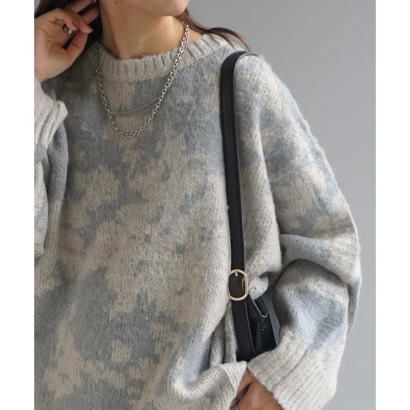 ニット カモフラージュ 柄 レディース トップス バルキーニット セーター オーバー モヘア プルオーバー | HUG.U | 14