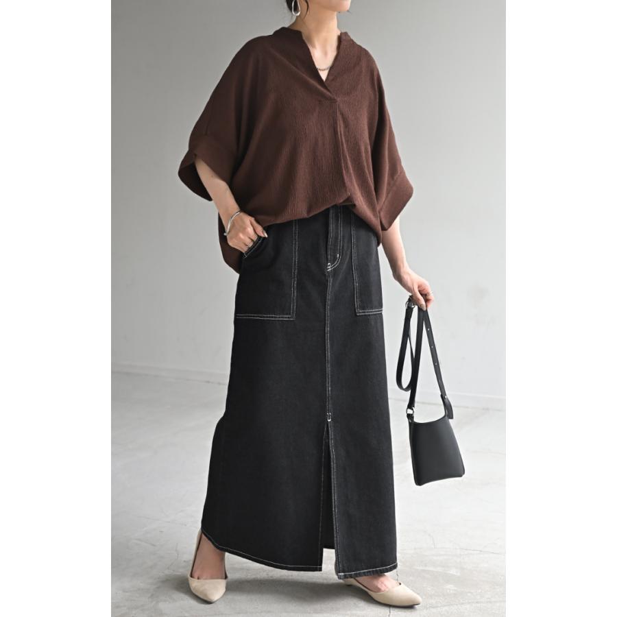 デニム スカート レディース ボトムス デニムスカート ロングスカート ロング 長い 脚長 美脚 おしゃれ マキシ | HUG.U | 06