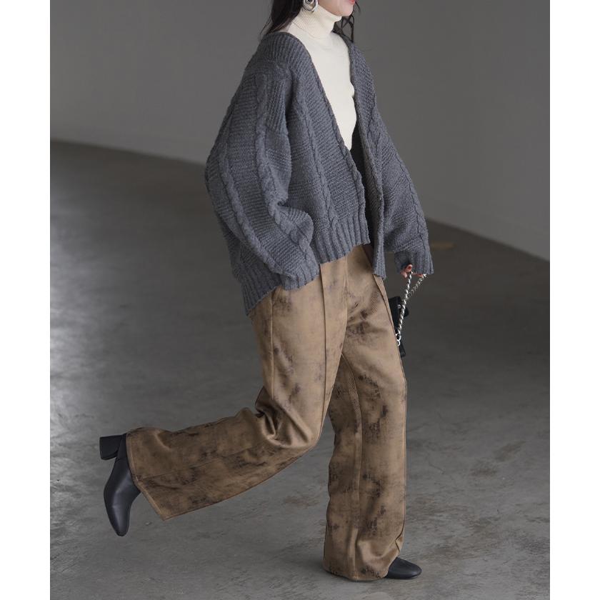 パンツ ミリタリーパンツ レディース センターライン フレア ワイドパンツ ロング ロングパンツ ミリタリー | HUG.U | 13