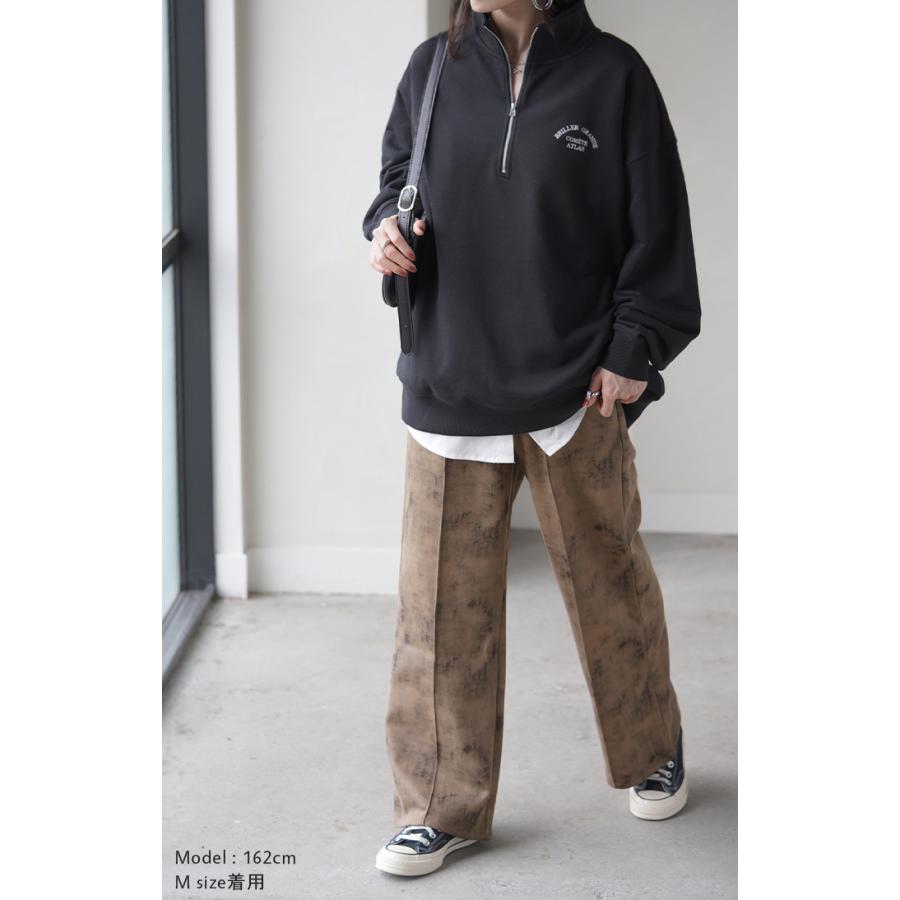 パンツ ミリタリーパンツ レディース センターライン フレア ワイドパンツ ロング ロングパンツ ミリタリー | HUG.U | 04