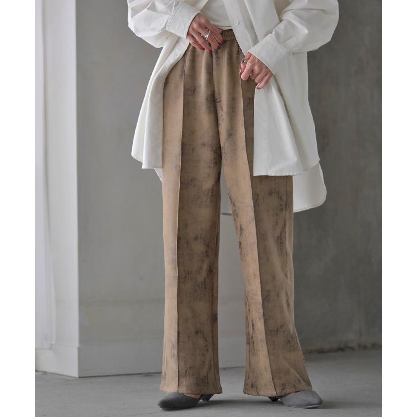 パンツ ミリタリーパンツ レディース センターライン フレア ワイドパンツ ロング ロングパンツ ミリタリー | HUG.U | 06