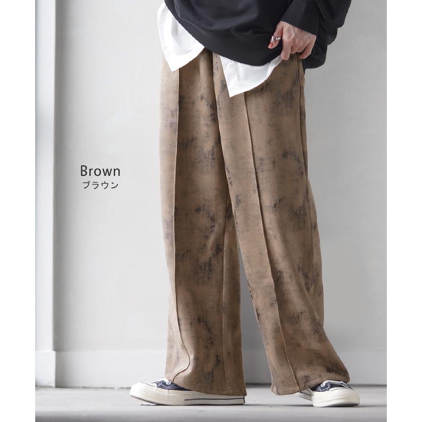 パンツ ミリタリーパンツ レディース センターライン フレア ワイドパンツ ロング ロングパンツ ミリタリー | HUG.U | 09