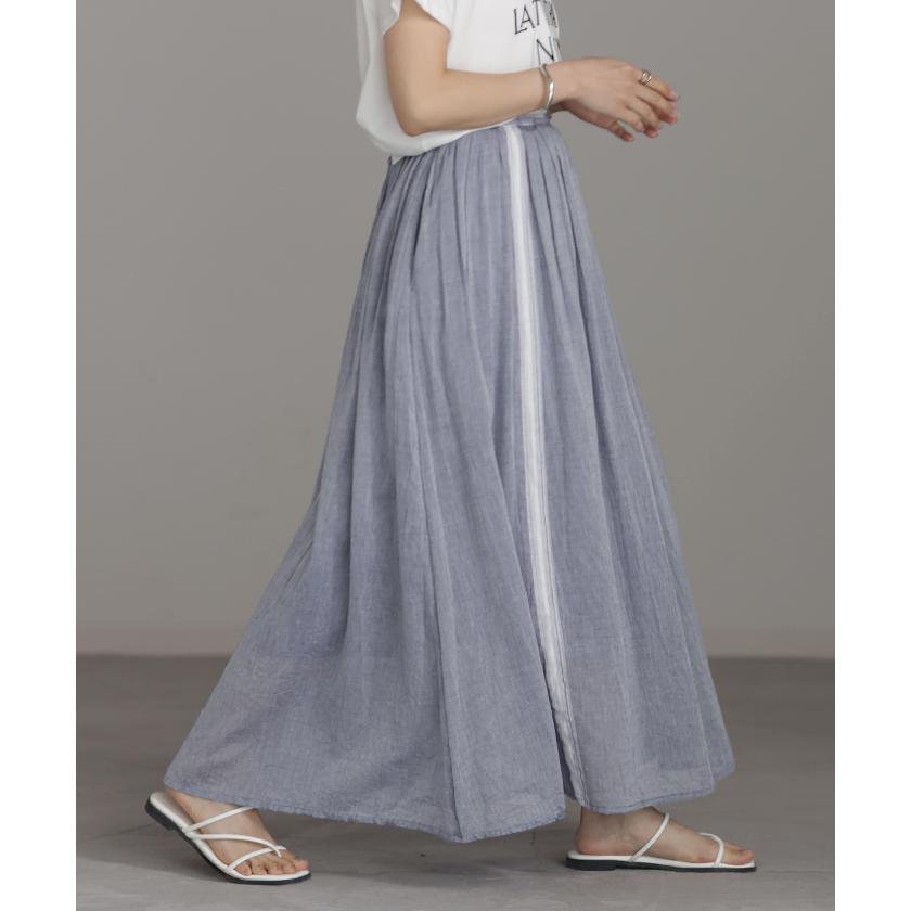 ゆ*き様 45R フレアギャザーロングスカート サイズフリー コットン100％ ゆ*き様 45R フレアギャザーロングスカート サイズフリー