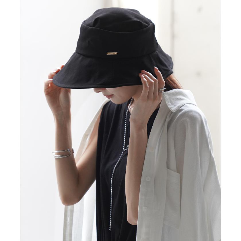 帽子 レディース UVカット 完全遮光 遮光 かわいい UV ハット つば広 洗える 接触冷感 日よけ 紫外線対策 自転車 | HUG.U | 17