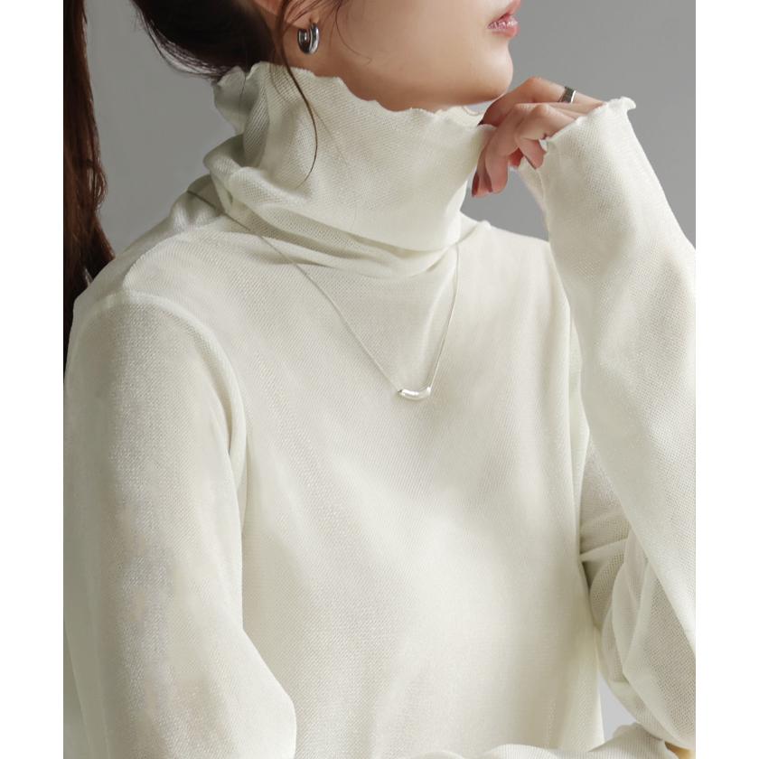 HUG.U（ハグユー） トップス ハイネックレディース シアー 起毛